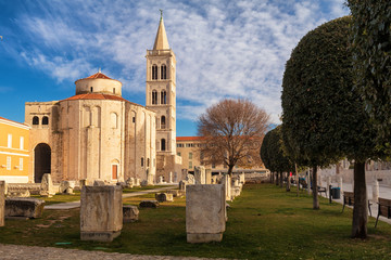 St.Donatus church on the Roma Forum in Zadar. Croatia.