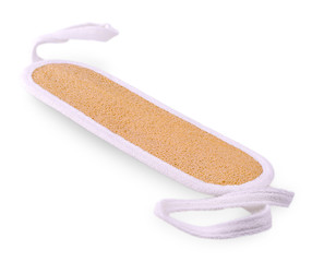 loofah body scrub and clean isolated on white