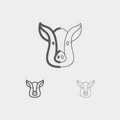 Pig face icon