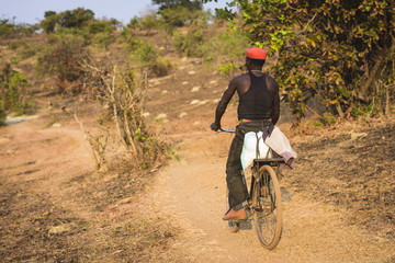Biker in Tanzania.