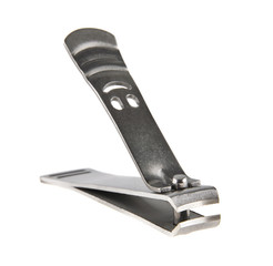 Manicure forceps isolated on white background closeup