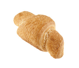 Croissant isolated on white background closeup