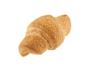 Croissant isolated on white background closeup