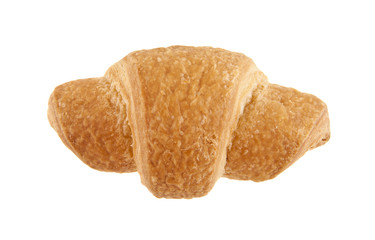 Croissant isolated on white background closeup
