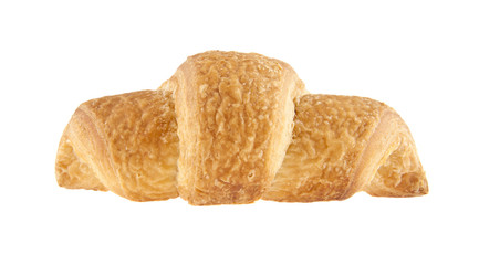 Croissant isolated on white background closeup