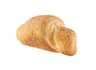 Croissant isolated on white background closeup