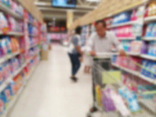 Blur shopper Supermarket Thailand