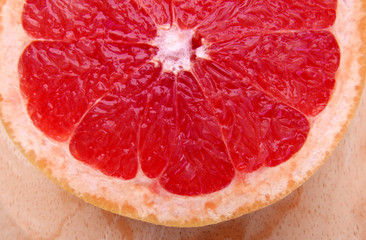Sliced Pink Grapefruit