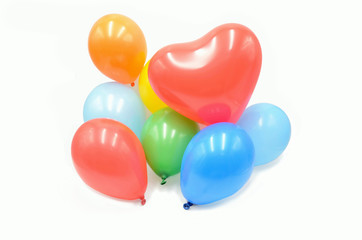 Balloons on white background