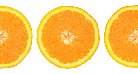 orange cut on white background