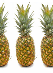 Pineapple on white background