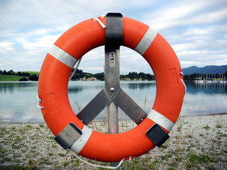 Rettungsring am Forggensee