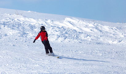 Skier skiing in winter