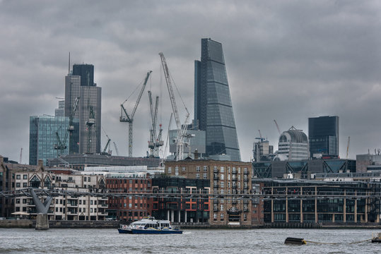 London financial district.