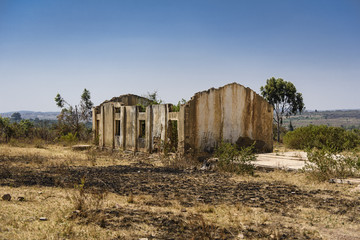 Fototapeta na wymiar Old militarybase in Biharmulo,Tanzania
