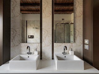 interior view of modern bathroom