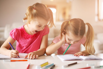 Cute little girls drawing.