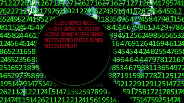 Magnifying glass on access denied