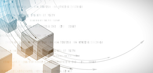 Neural network concept. Connected cells with links. High technology process. Abstract background