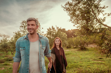 couple in autumn fall