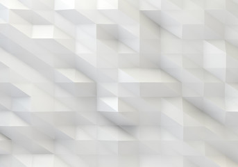 Fondo blanco abstracto 3d.Superficie y patron de  formas geometricas