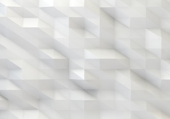 Fondo blanco abstracto 3d.Superficie y patron de  formas geometricas © C.Castilla