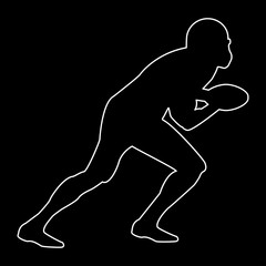 American football player   the white path icon .
