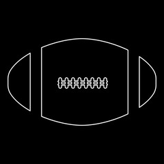 American football ball   the white path icon .