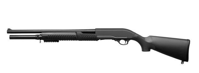 Shotgun isolated on white