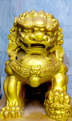 Fototapeta premium Chinese lion statue