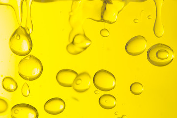 Macro of oil drops,  abstract macro background.