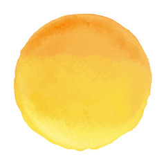 Bright light yellow vector watercolor banner blot