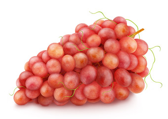 Red grape isolated on a white