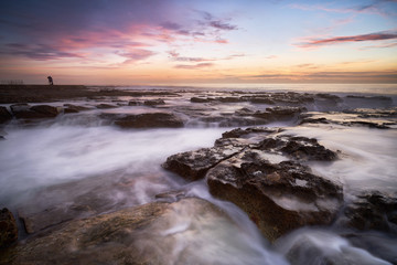 Spectacular Sunrise at Newcastle Beach, NSW, Australia