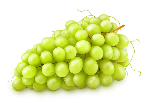 Green grape isolated on a white