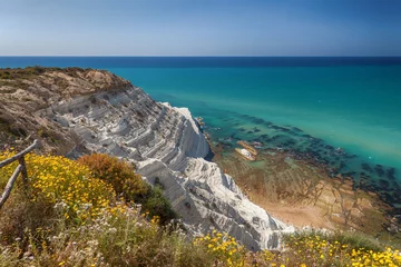 Wall murals Scala dei Turchi, Sicily The rocky cliff Stairs of Turks. Sicily, Italy