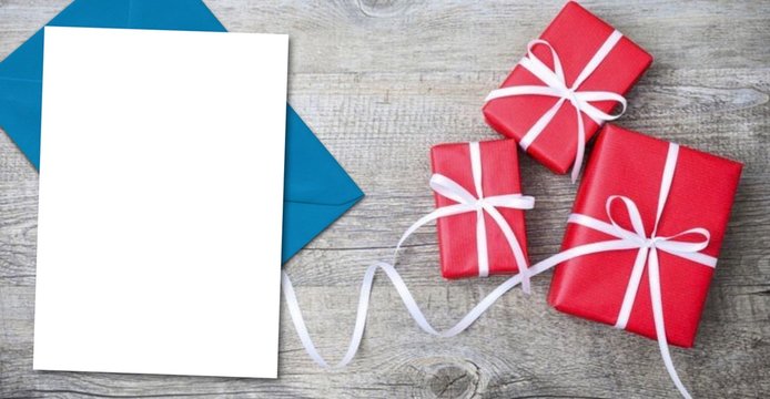 Blank White Greeting Card 