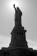 Fototapeta na wymiar Statue of Liberty black and white 