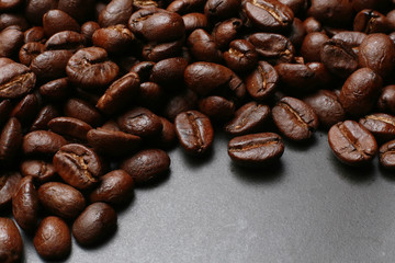  The Roasted coffee beans image closeup.