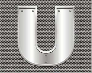 Metal Letter U