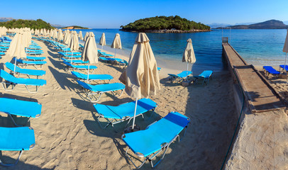 Summer morning Ksamil Beach, Albania.