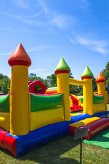 Inflatable big colofrull castle for kids in playground