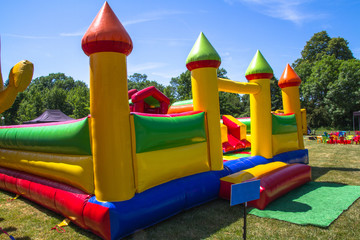 Inflatable big colofrull castle for kids in playground