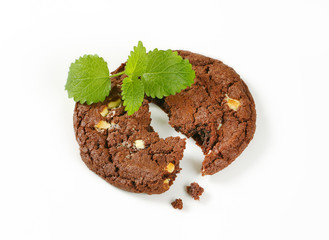 Chocolate nut fudge cookie