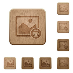 Print image wooden buttons