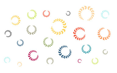 Viele bunte Siegeskränze