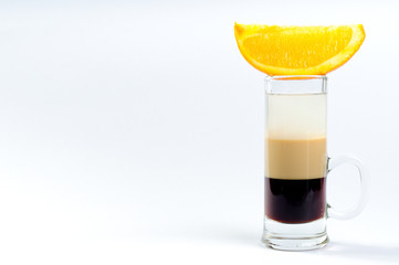 cocktail set on a white with fresh summer fruits