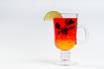 Tea with herbs honey lemon