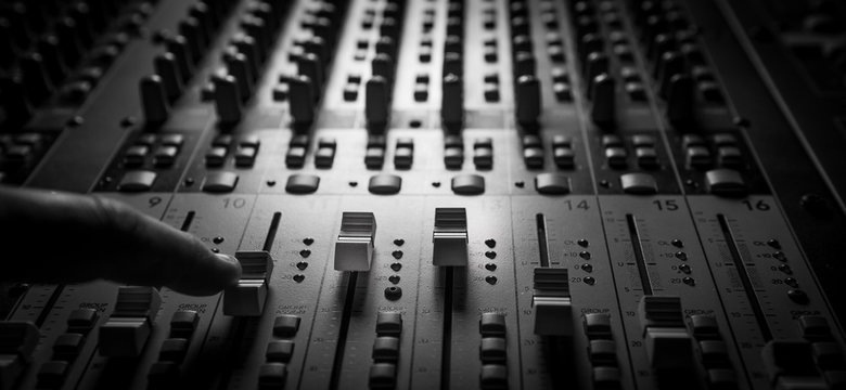 Sound music mixer control panel