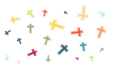 Obraz premium Viele bunte Kreuze